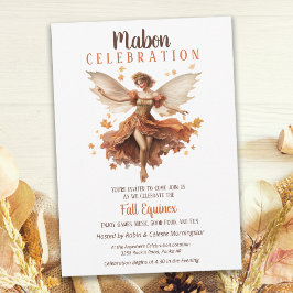Invitación Caída de la Cosecha de Mabon Hadas Retro Equinox