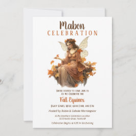 Invitación Caída de la Cosecha de Mabon Hadas Retro Equinox