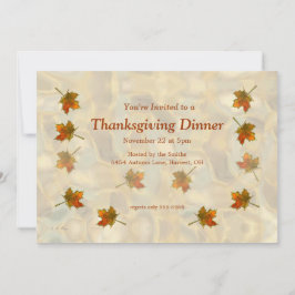 Invitación Caída de la deriva deja día de acción de gracias