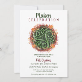 Invitación Caída de Mabon Equinox Celtic Triskelion Harvest