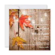 Caída deja a Mason Jars Rustic Wood Boda