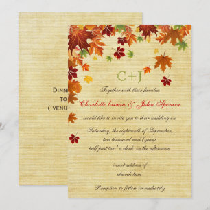 Invitación Caída deja Boda ruso