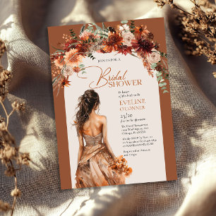Invitación Caída del arco del Boho terracota ducha de novia f