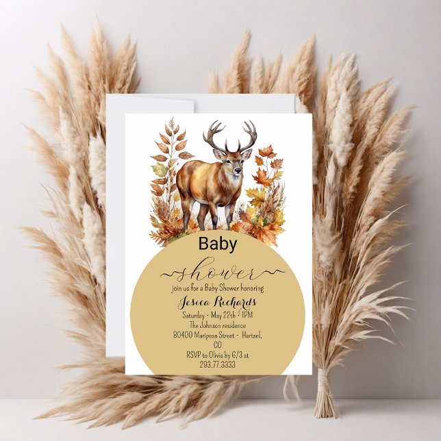 Invitación Caída del bosque de Woodland Deer Animal Forest Wa (Subido por el creador)