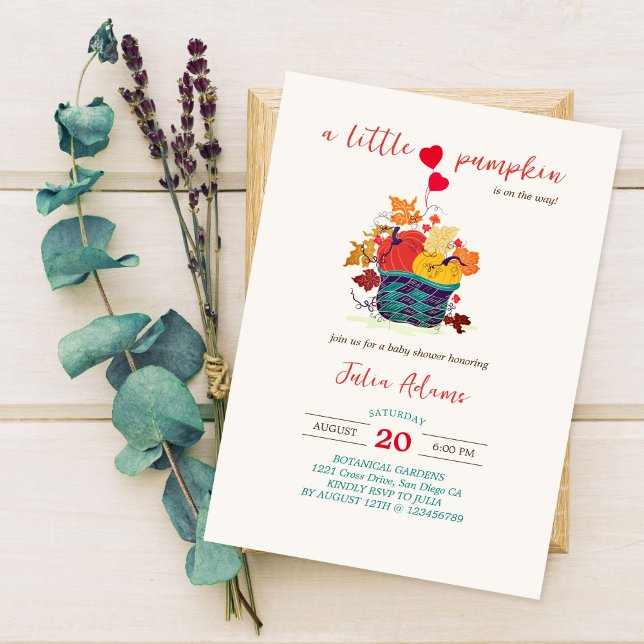Invitación Caída del cubo Pumpkins Baby Shower (Subido por el creador)