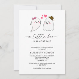 Invitación Caída del fantasma de Little Boo Baby Shower Hallo
