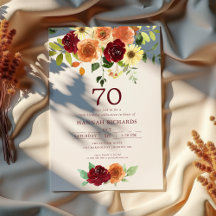 Caída Elegante | Otoño Floral 70 cumpleaños