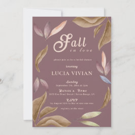 Invitación Caída en Amor Acuarela Sale De La Ducha Británica