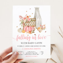 Caída En Amor Baby Shower De Calabaza Rosa