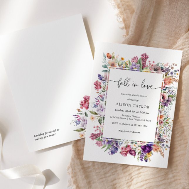 Invitación Caída En Amor Bridal Ducha Floral Jardín De Primav (Subido por el creador)