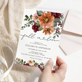 Invitación Caída En Amor Floral Ducha De Novias