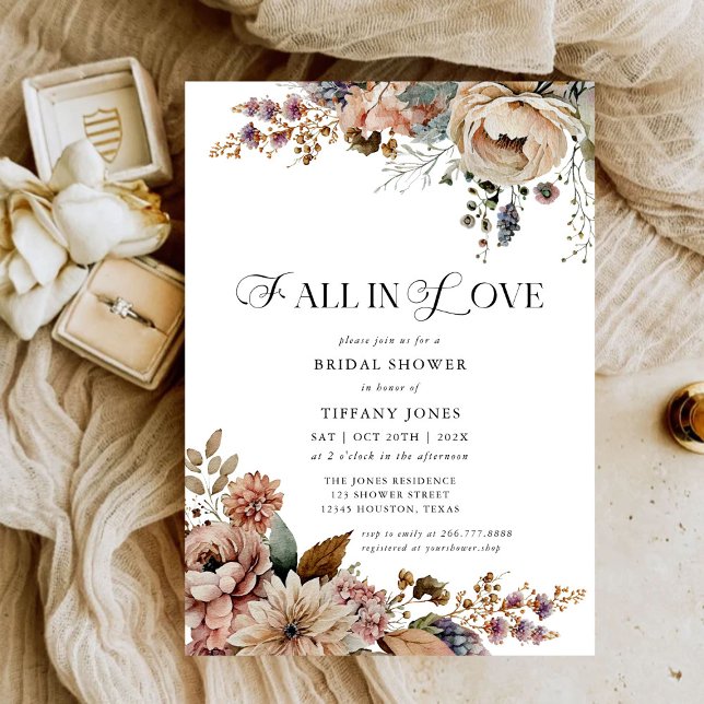 Invitación Caída en amor Floral ducha de novias (Subido por el creador)