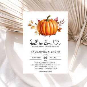 Invitación Caída en el amor Boda Calabaza