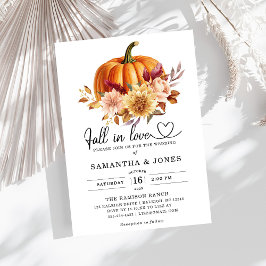 Invitación Caída en el amor Boda Calabaza