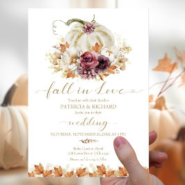Invitación Caída en el amor Boda Calabaza