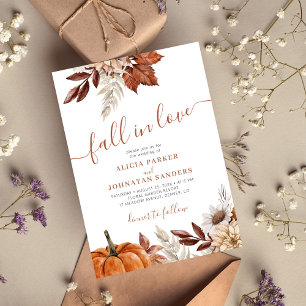 Invitación Caída en el amor boda de calabaza acuática botánic
