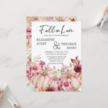 Caída en el amor Boda floral de calabaza de otoño