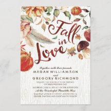 Caída en el amor Boho Boda Rustic Floral Pumpink