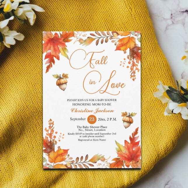 Invitación Caída en el amor Boho Floral Baby Shower (Subido por el creador)