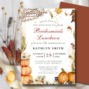 Invitación Caída En El Amor Calabaza De Novias De Otoño Lunch