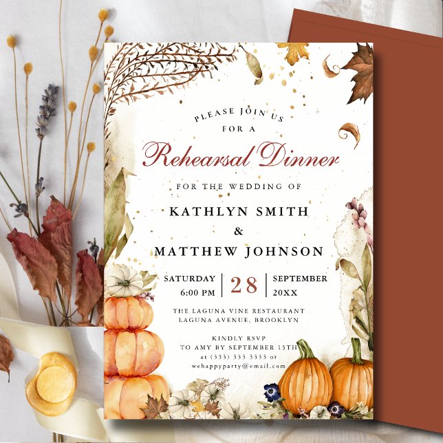Invitación Caída En El Amor Calabaza Ensayo Botánico Cena (Subido por el creador)