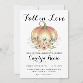 Invitación Caída en el amor Calabaza Floral Otoño Bridal Show