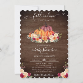 Invitación Caída en el amor - Calabaza Rustica Otoño Baby Sho