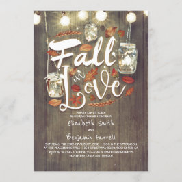 Invitación Caída en el amor Cena de ensayo rústico