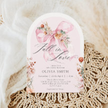 Caída en el amor de la flor rosa otoño en Baby Sho