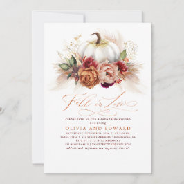 Invitación Caída en el amor Encender Flores de roya Calabaza