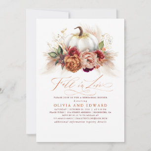 Invitación Caída en el amor Encender Flores de roya Calabaza