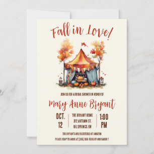 Invitación Caída en el amor, Festival de otoño, mercado, duch