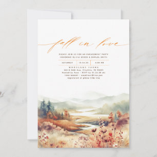 Invitación Caída en el amor Fiesta de compromiso de la natura