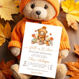 Invitación Caída en el amor Pequeño Teddy Bear Baby Shower