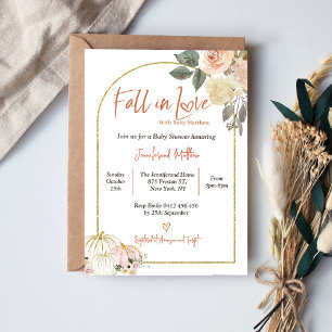 Invitación Caída en el amor por la cosecha de otoño de la Bab