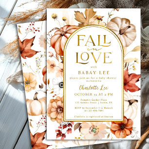 Invitación Caída en el amor Relieve metalizado dorado Arch Ca