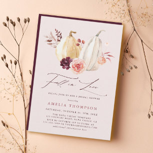 Invitación Caída en el amor Rubor ducha de novia rosa