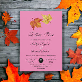 Invitación Caída en el amor Rústico Boda de otoño de Rubor Ro
