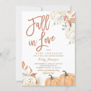 Invitación Caída en el amor Rústico Calabaza Baby Shower