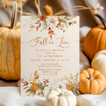 Caída en el amor terracota otoño ducha de novia