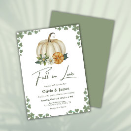 Invitación Caída en el amor Verdor Boda de calabaza verde