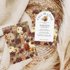 Invitación Caída en el amor Watercolor Floral Bridal Shower