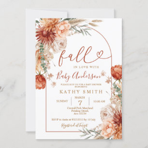 Invitación Caída Enamorada Rústica del Arco Flor