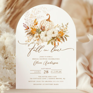 Invitación Caída Encantada En Amor Ducha De Novias
