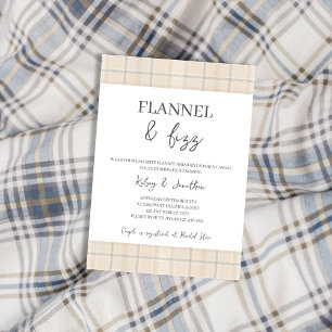Invitación Caída Flannel & Fizz Ducha Rústica de Parejas Casu