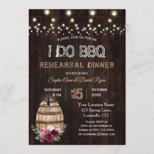 Invitación Caída Floral Wine Barrel Viñero Ensayo Cena