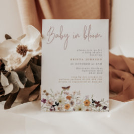 Invitación Caída Flores salvajes Bebé en Baby Shower en Bloom