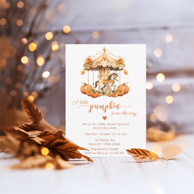 Invitación Caída La calabaza de carrusel está en camino de la (Subido por el creador)
