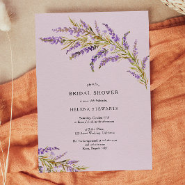 Invitación Caída lavanda floral acuarela moda de novia ducha