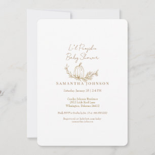 Invitación Caída moderna El calabaza blanco de Li sonó Baby S